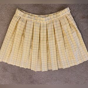 Vintage Yellow Plaid Skirt